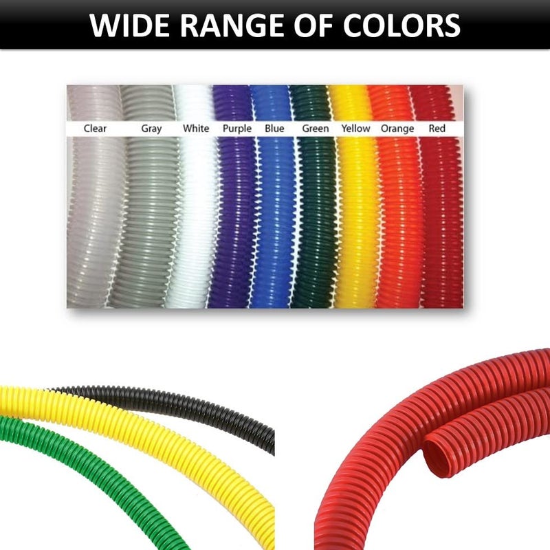 Kable Kontrol Split Wire Loom Tubing 1/2â€ Inch 10 Ft Long - Black Wire Conduit Cover for Cords - Corrugated Tubing and Protector for Automotive Wires â€“ Durable Polyethylene - Image 3